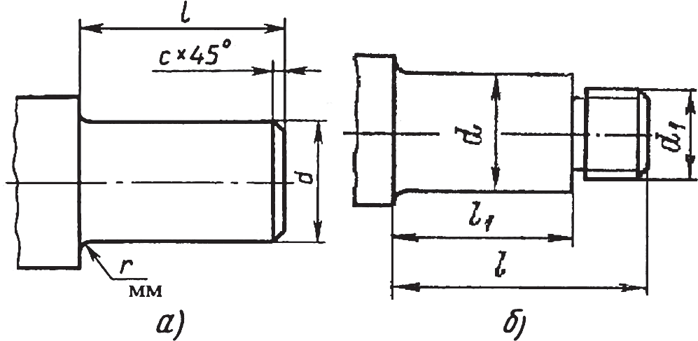 концы валов цилиндрические